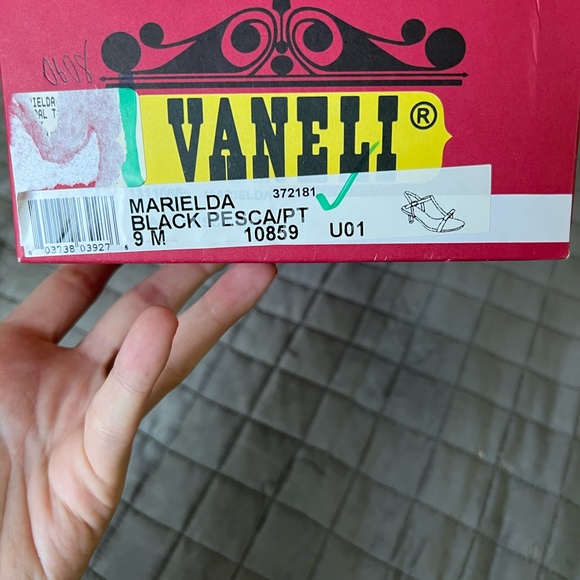 Vaneli black Strappy Heels Size 9 - Picture 6 of 6